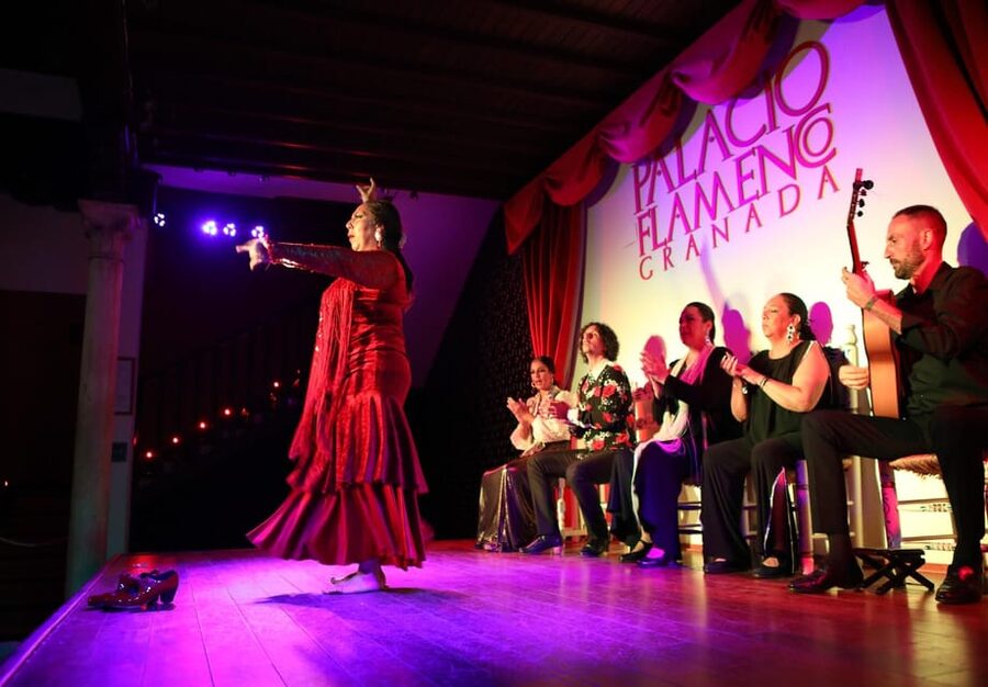 Granada: 1-Hour Traditional Flamenco Show at Palacio - The show setup: small theatre, elevated stage, no amplification