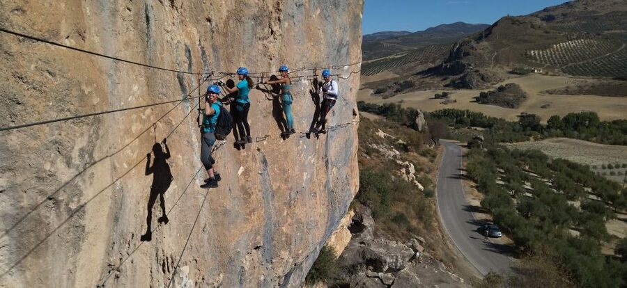 Granada: Via Ferrata Moclín with Transfers - The 22 meter zip line moment you will talk about later