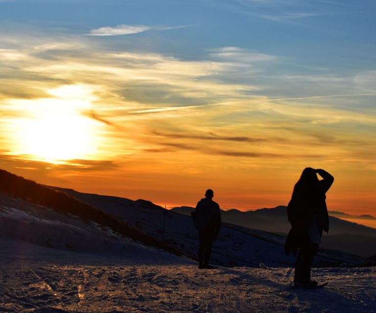 Sunset in Sierra Nevada at 2,500m altitude - The van ride from Granada to the highest-access summit point